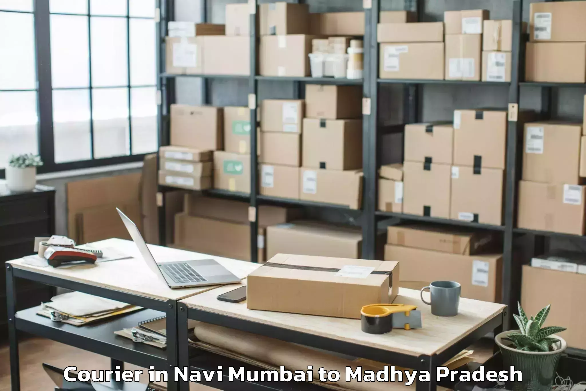 Reliable Navi Mumbai to Raghogarh Courier